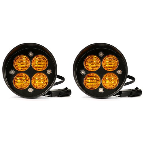 Solid Spare Pair LED Fog Lights Amber w/Brackets For Toyota Tacoma 4Runner Tundra 2010-2023