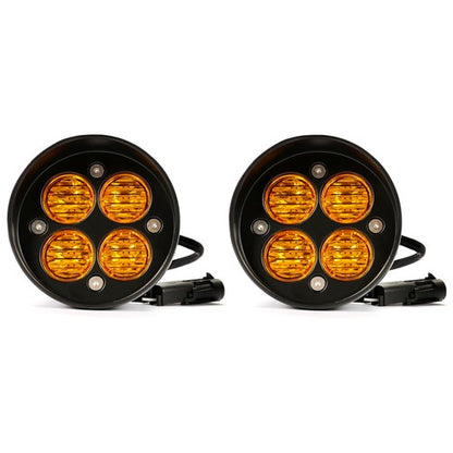 Solid Spare Pair LED Fog Lights Amber w/Brackets For Toyota Tacoma 4Runner Tundra 2010-2023