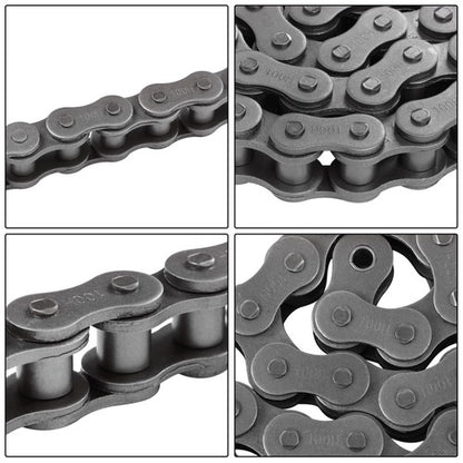 Solid Spare #100H 10 Feet Heavy Duty Carbon Steel Roller Chain with two Connecting Links