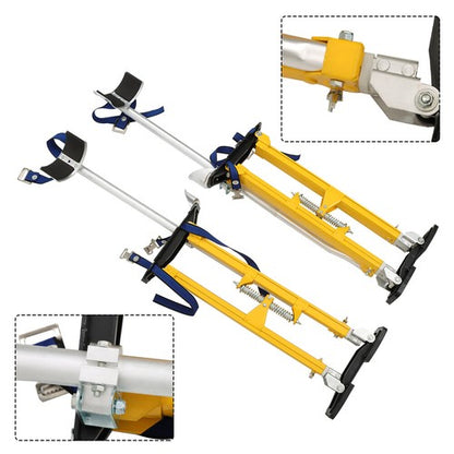 Solid Spare 24"-40" Aluminum Drywall Tool Yellow Adjustable Height Stilts For Painter Taping