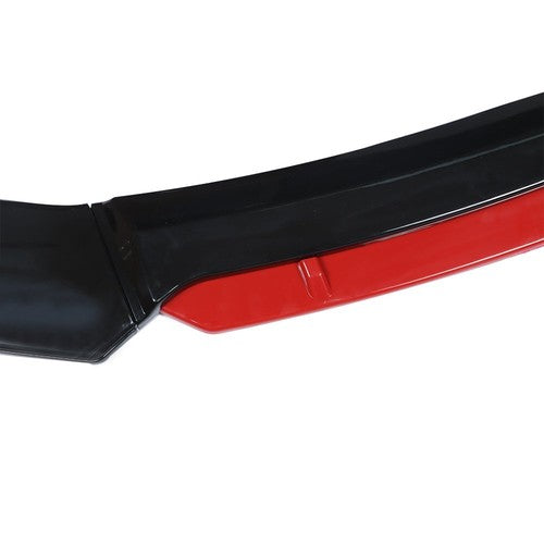 Solid Spare Universal Car Front Bumper Lip Spoiler Splitter Protector Red 2 Layer Lip Glossy