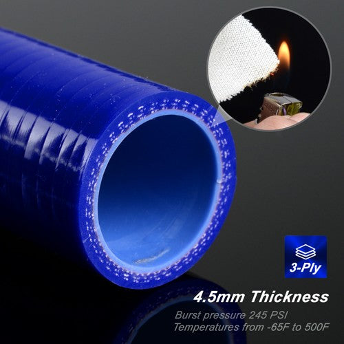 Solid Spare Fit For 114mm Straight Red Silicone Coolant Hose 1 Meter Length Intercooler Pipe