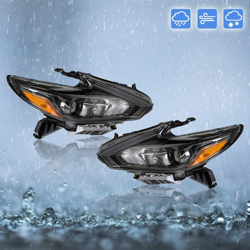 Solid Spare LH+RH Side headlights For Nissan Altima S SV SL 2016 2017 2018 Halogen Chrome