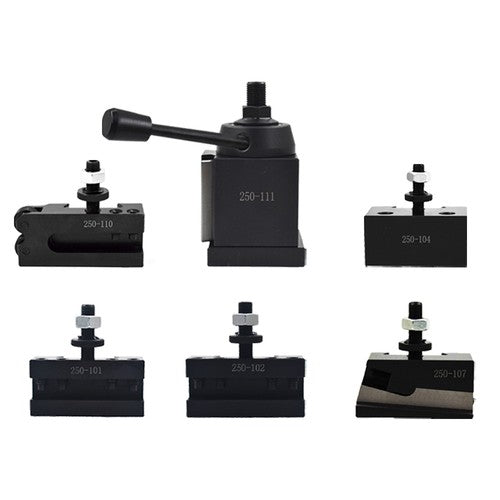 Solid Spare 6Pcs 6- 12" AXA 250-111 Wedge Type Quick Change Tool Post Holder Set For Lathe