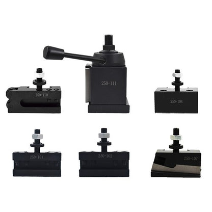 Solid Spare 6Pcs 6- 12" AXA 250-111 Wedge Type Quick Change Tool Post Holder Set For Lathe