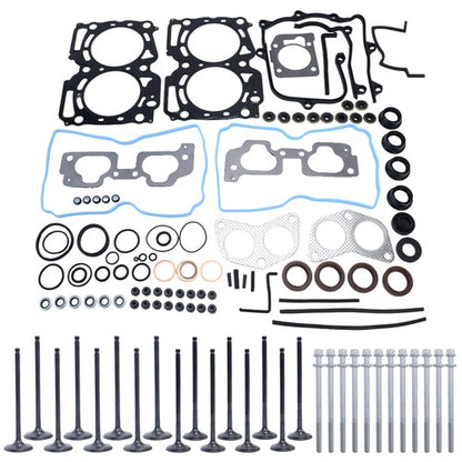 New Head Gasket Set Intake Exhaust Valves Fits For 2004-2009 Subaru 2.5L