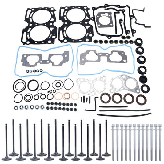 Solid Spare New Head Gasket Set Intake Exhaust Valves Fits For 2004-2009 Subaru 2.5L