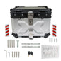 Solid Spare Motorcycle Aluminum Trunk Rear Top Case Luggage Tour Tail Tool Box Lock 45L USA