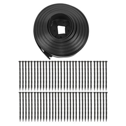 Solid Spare Garden Landscape Edging No Dig Lawn Edging Border With Anchoring Spikes Plastic