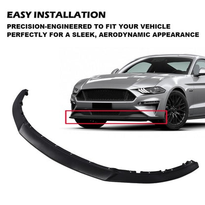 Solid Spare Fit For 13-2014 Ford Mustang R Style Carbon Fiber Look Front Bumper Lip Spoiler