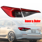 Rear Outer&Inner Left Side Tail Light Lamp For 2022-2024 Honda Civic Sedan Set