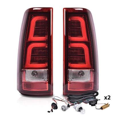 Solid Spare LED Tube Tail Lights Brake Lamps Red Fit For 99-06 Chevy Silverado GMC Sierra
