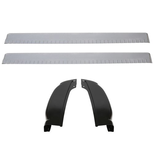 Solid Spare Inner & Outer Rocker Panels W/ Cab Corners For 99-07 Chevy Silverado 4DR EXT Cab
