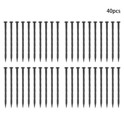 Solid Spare 240FT No Dig Lawn Border L-shaped Lawn Garden Edging Kit W/ 40 Spikes Plastic