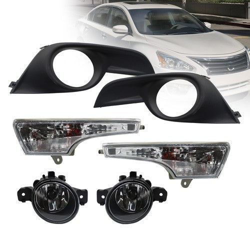 Fog Lights & Corner Turn Signal Lamps w/o Wiring Set For 2013-2015 Nissan Altima