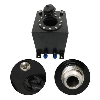 Solid Spare Drifting Fuel Cell Gas Tank+level Sender Black Coated Aluminum Racing 2.5 Gallon