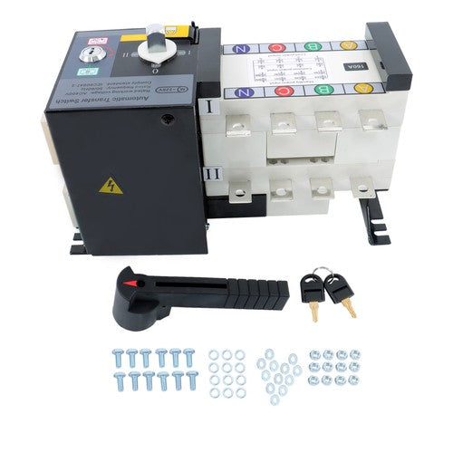 Solid Spare 1Pack ATS Automatic Transfer Switch 160A 4 Poles Grid to AC Generator 110V 220V
