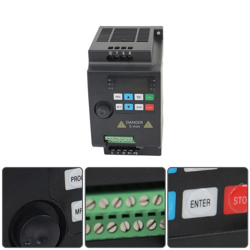 Solid Spare 2.2KW VFD 220V 3HP 1 to 3 Phase Variable Frequency Drive Inverter New