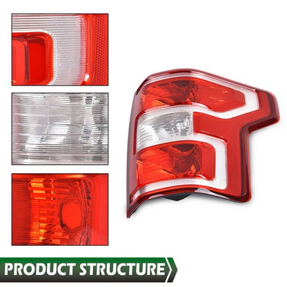 Solid Spare Fit For 2018-2020 Ford F-150 Pickup Rear Tail Lights Brake Lamps w/o Bulbs
