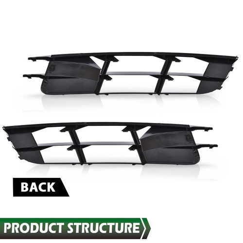Solid Spare Fit For 2007-2009 Audi Q7 Front Bumper Fog Light Cover Driver & Passenger Side