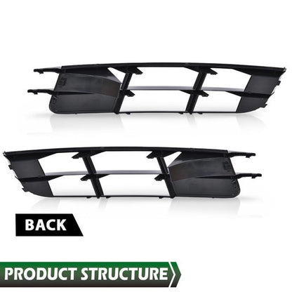Solid Spare Fit For 2007-2009 Audi Q7 Front Bumper Fog Light Cover Driver & Passenger Side