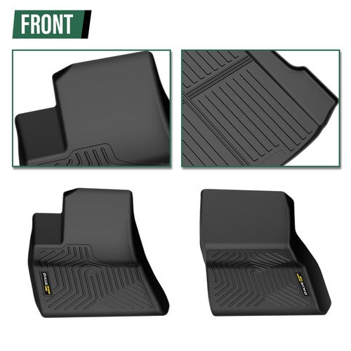 Solid Spare Fit For 2017-2023 Tesla Model 3 All Weather TPE Floor Mats Cargo Liner Full Set