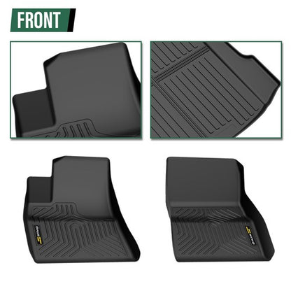 Solid Spare Fit For 2017-2023 Tesla Model 3 All Weather TPE Floor Mats Cargo Liner Full Set