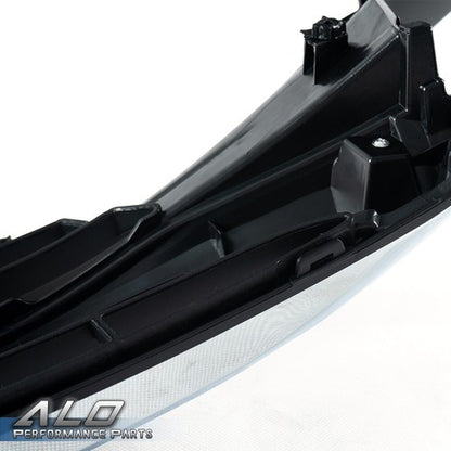Solid Spare Fit For 2016-2018 Honda Civic 10th Black Front Upper Grille Grill w/ Chrome Trim