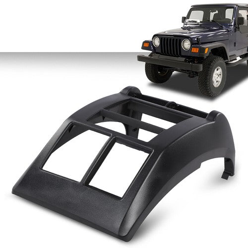 Solid Spare Fit For 97-02 Jeep Wrangler TJ Double Din Dash Bezel Radio Stereo Mounting Kit