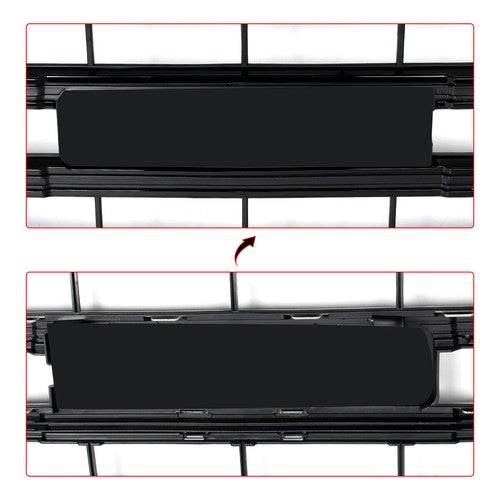 Front Bumper Grille Gloss Black For GMC Sierra 1500 2014 2015 SLT Style 23254463