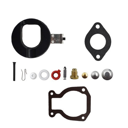 Solid Spare 2× 398453 Carburetor Carb Kit W/ Float For Johnson Evinrude 9.9HP 15HP 1974-1988