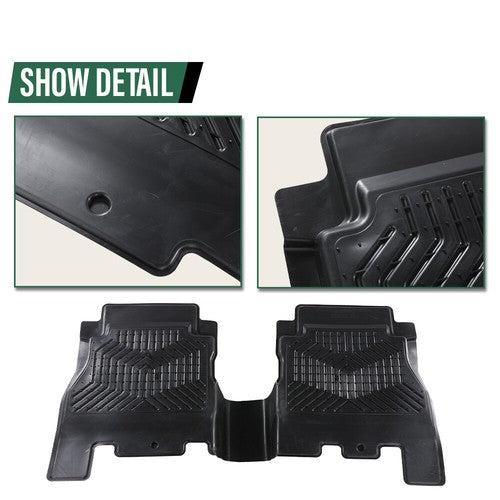 Solid Spare TPE Floor Mats Fit For 18-2023 Jeep Wrangler JL Unlimited All Weather Car Liners