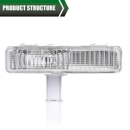 Solid Spare Fit For 80-90 Chevrolet Caprice Clear Bumper Turn Signal Light Left+Right