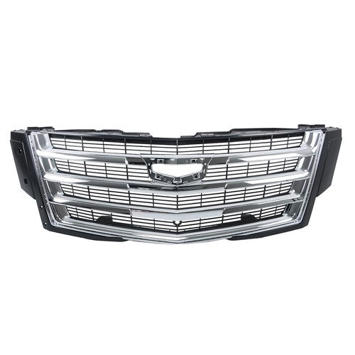 Solid Spare For Cadillac Escalade 2015-2020 Chrome Front Grille + Hood Molding Trim New
