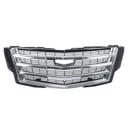 Solid Spare For Cadillac Escalade 2015-2020 Chrome Front Grille + Hood Molding Trim New