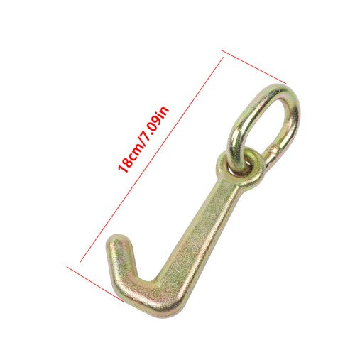 Solid Spare 2 Pack 5/16 Inch G70 Mini J Hook Hooks 5400lbs Working Load Limit Towing Hooks