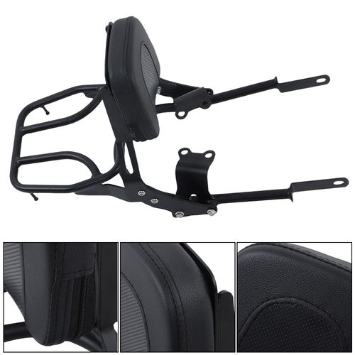 Solid Spare Backrest Sissy Bar w/ Luggage Rack For Bonneville T100 T120/Black 2016-24 US