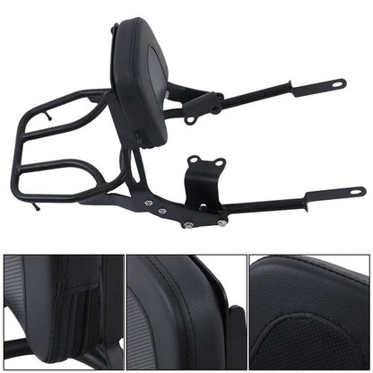 Solid Spare Backrest Sissy Bar w/ Luggage Rack For Bonneville T100 T120/Black 2016-24 US