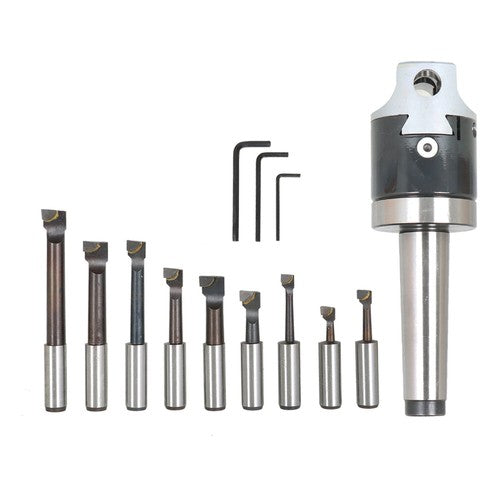 Solid Spare 3 Piece Boring Head Boring Tool Set (2 Inch Head & MT3 & 1/2 Inch) New