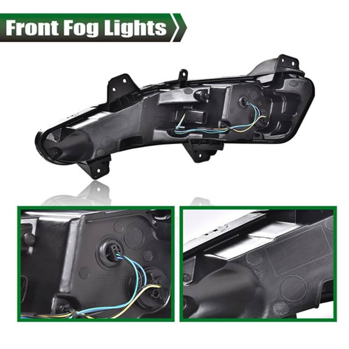 Solid Spare Fit For 19-22 Malibu Right Bumper Turn Signal Lights w/ LED DRL Fog Lamps