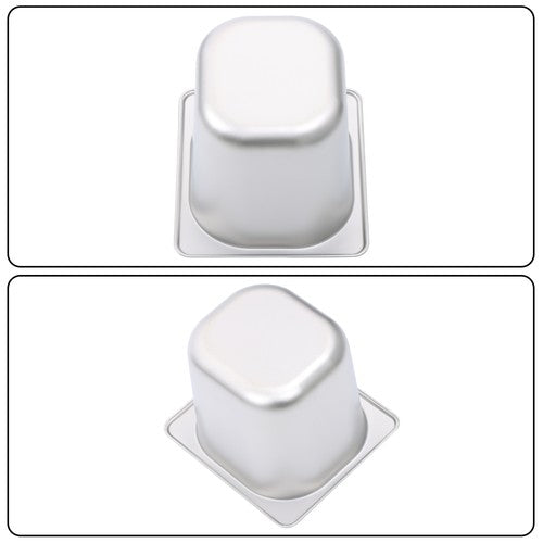 Solid Spare 6 Pack 6 Inch Deep Thickened 1/6 Size Stainless Steel Steam Table Pans