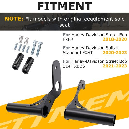 Solid Spare Rear Passenger Peg Crash Bar For Harley Street Bob FXBB Softail FXST 2018-2024