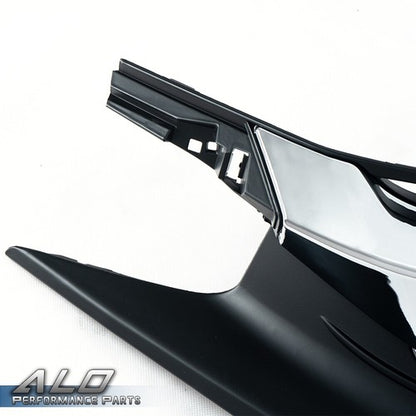 Solid Spare Fit For 2016-2018 Honda Civic 10th Black Front Upper Grille Grill w/ Chrome Trim