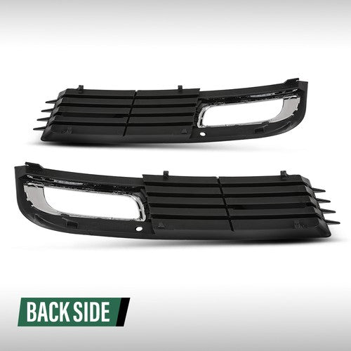 Solid Spare Fog Light Bezel Lamp Cover w/ Chrome Trim Fit For 08-10 Audi A8 D3 Left+Right