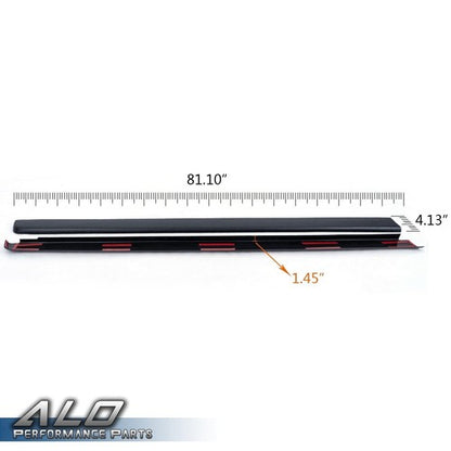 Solid Spare Fit For 99-2006 Silverado / Sierra 6'6" Bed Rail Caps Panel Top Protector Black