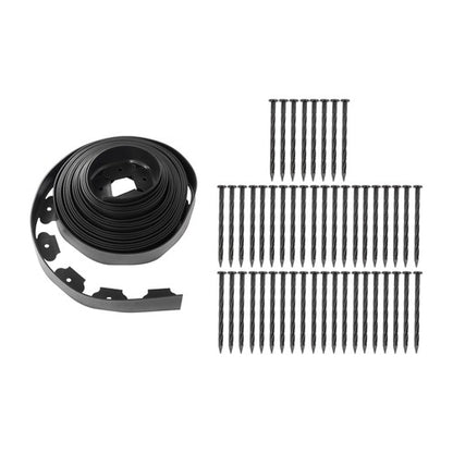Solid Spare L-shaped Landscape Edging Border Kit No-Dig Garden Edge Lawn Border 40 FT