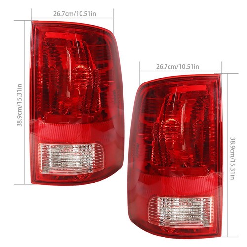 Solid Spare For 09-20 Dodge Ram 1500 2500 Driver & Passenger Side Brake Tail Light Replace