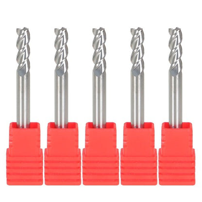 Solid Spare 5 Pack 3/16" 3 Flute Regular Length Carbide End Mill For Aluminum USA