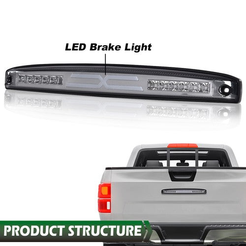 Solid Spare Fit For 03-06 Dodge Ram 2500 3500 LED Rear Center Tailgate Brake Light Smoke