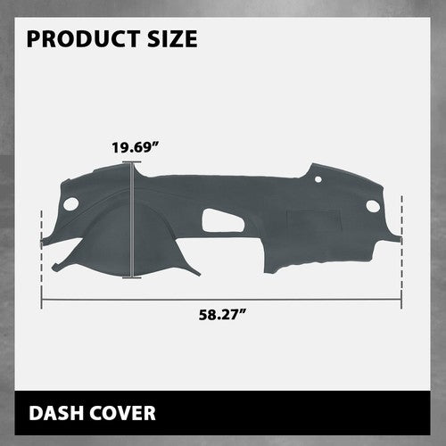 Solid Spare TPE Dash Cover Dashboard Overlay Gray Fit For 2004 2005 2006 2007 2008 Acura TL